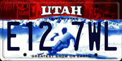 UT license plate E127WL