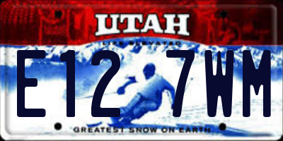 UT license plate E127WM