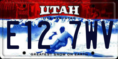 UT license plate E127WV