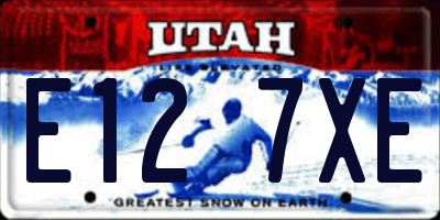 UT license plate E127XE
