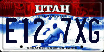 UT license plate E127XG