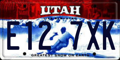 UT license plate E127XK
