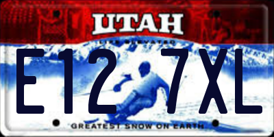 UT license plate E127XL