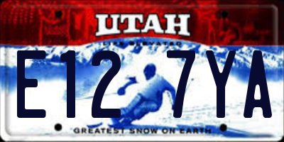 UT license plate E127YA