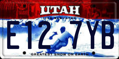 UT license plate E127YB