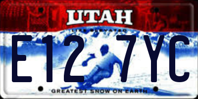 UT license plate E127YC