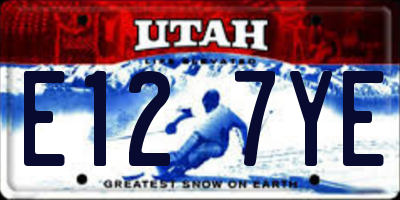 UT license plate E127YE