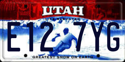 UT license plate E127YG
