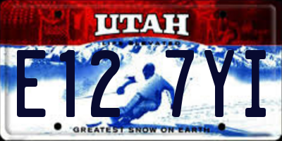 UT license plate E127YI
