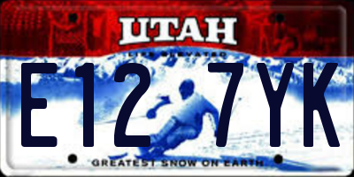 UT license plate E127YK