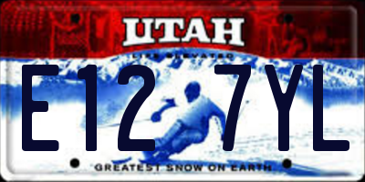 UT license plate E127YL