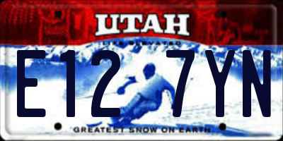 UT license plate E127YN
