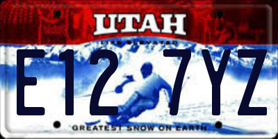 UT license plate E127YZ
