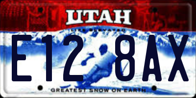 UT license plate E128AX