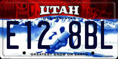 UT license plate E128BL