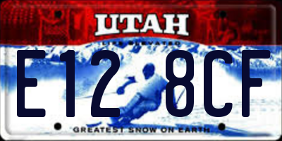 UT license plate E128CF
