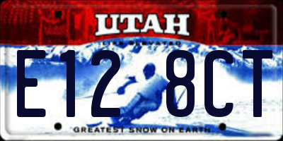 UT license plate E128CT