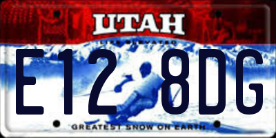 UT license plate E128DG