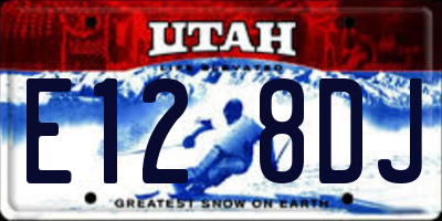 UT license plate E128DJ
