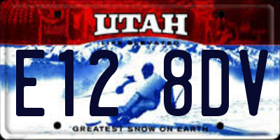 UT license plate E128DV