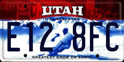 UT license plate E128FC