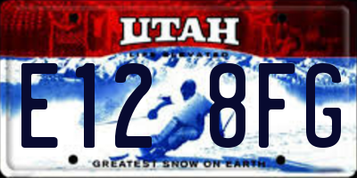 UT license plate E128FG