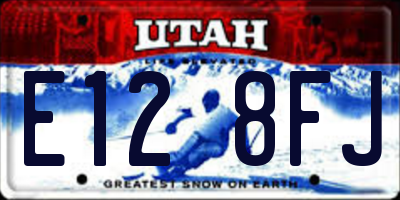 UT license plate E128FJ