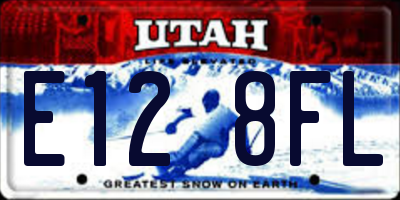 UT license plate E128FL