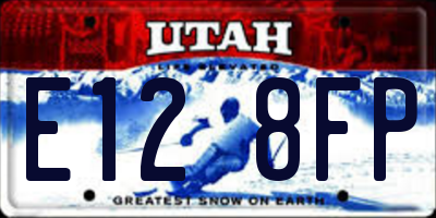 UT license plate E128FP