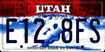 UT license plate E128FS