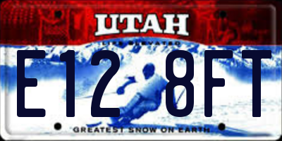 UT license plate E128FT