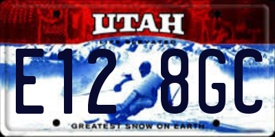 UT license plate E128GC