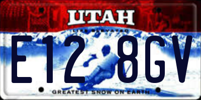 UT license plate E128GV