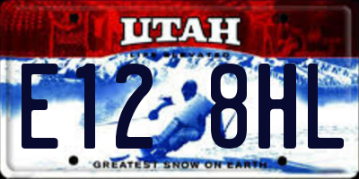 UT license plate E128HL