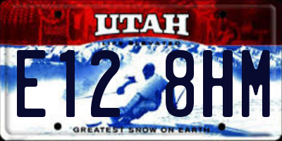 UT license plate E128HM