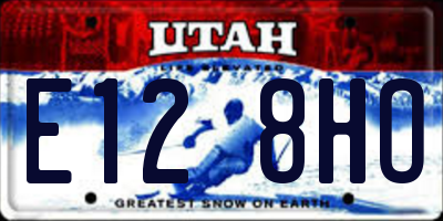 UT license plate E128HO