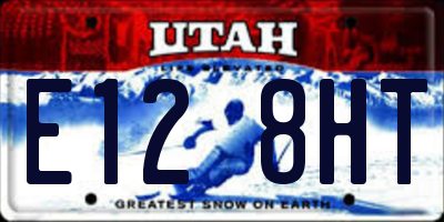 UT license plate E128HT