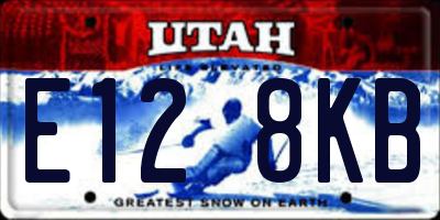 UT license plate E128KB