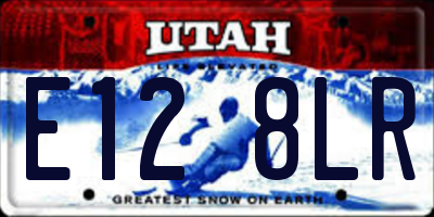 UT license plate E128LR