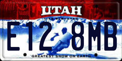 UT license plate E128MB