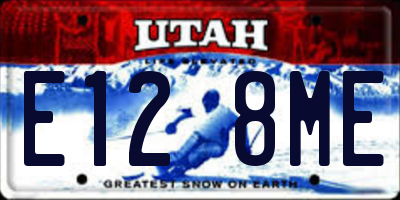 UT license plate E128ME