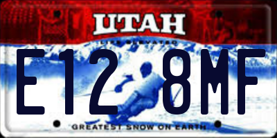 UT license plate E128MF