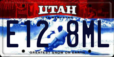 UT license plate E128ML