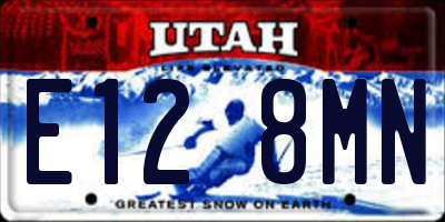 UT license plate E128MN