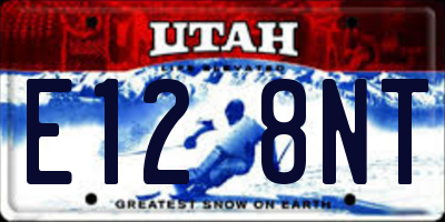 UT license plate E128NT