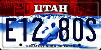UT license plate E128OS
