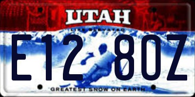 UT license plate E128OZ