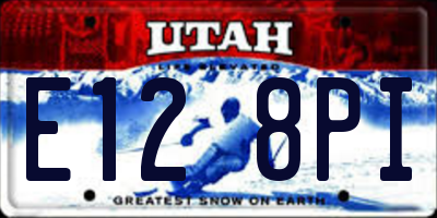 UT license plate E128PI