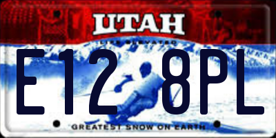 UT license plate E128PL