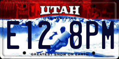 UT license plate E128PM
